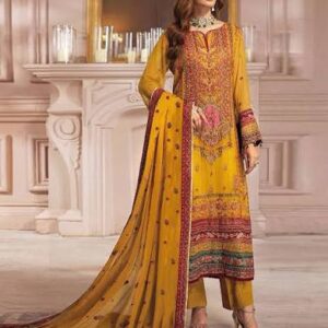 Women's Mustard Yellow Printed Straight Kurta Set with Dupatta | Festive Ethnic Wear